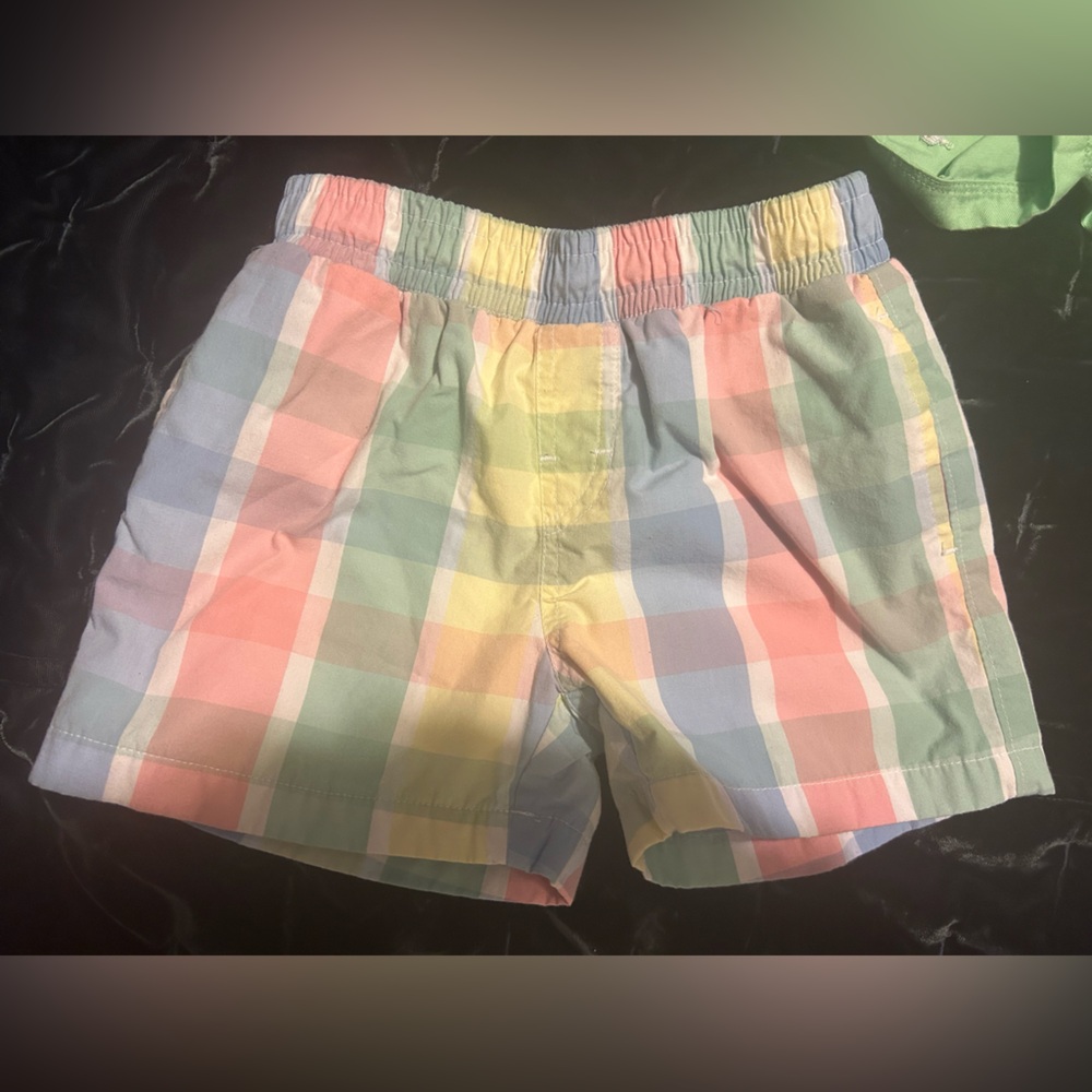 The Beaufort Bonnet Company Pastel Plaid Kids Shorts